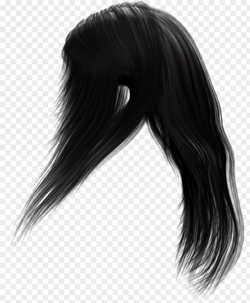 Black Hair Capelli Long PNG