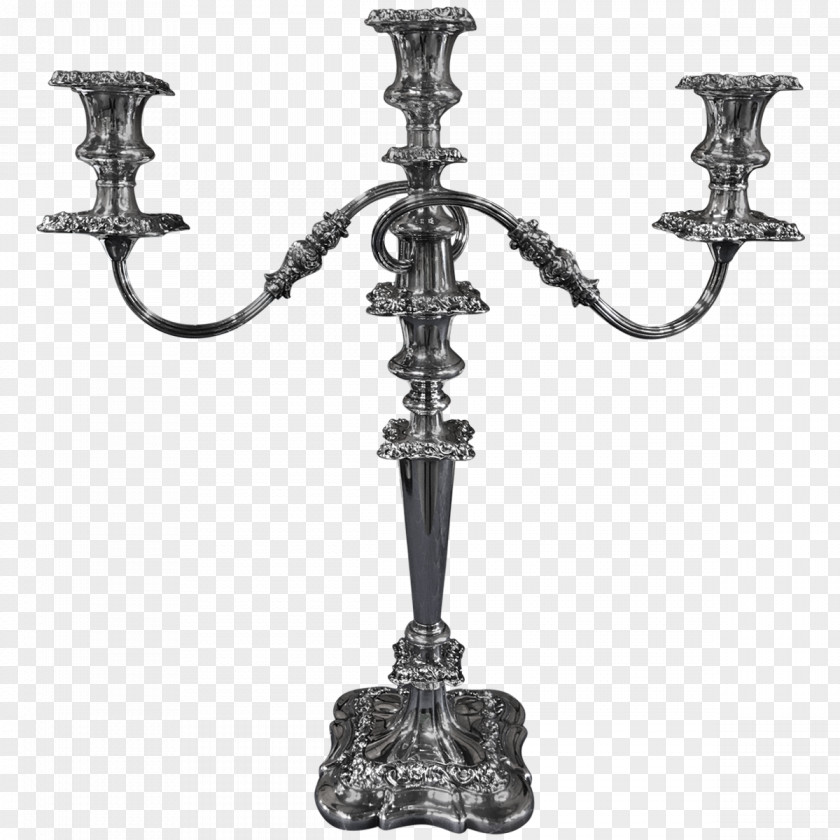Candle Candlestick Candelabra Light Silver PNG