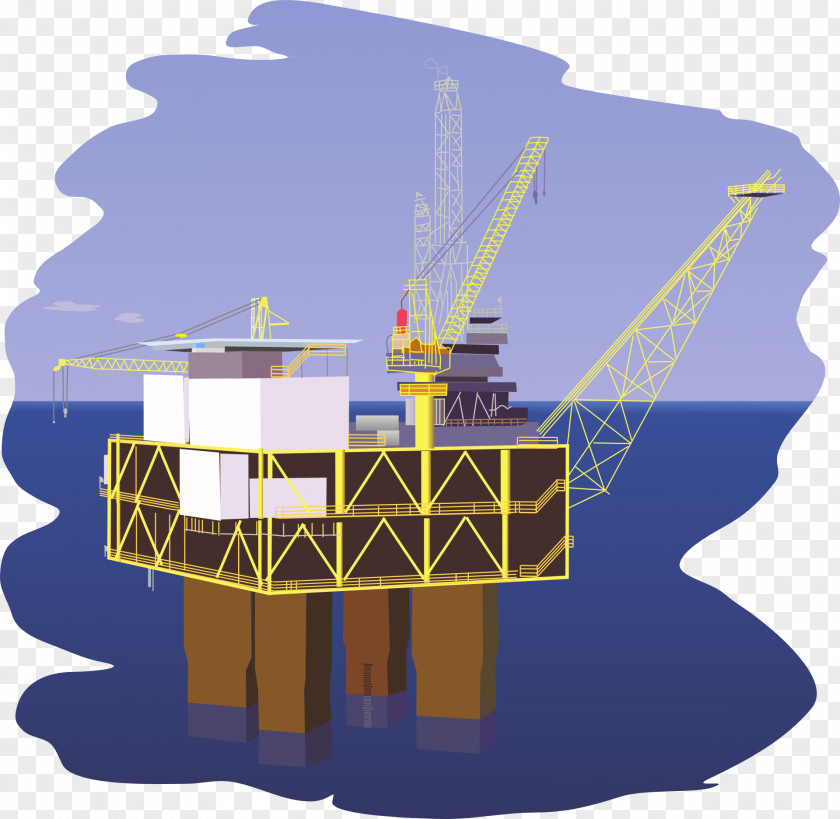 Oil Drilling Rig Platform Derrick Clip Art PNG