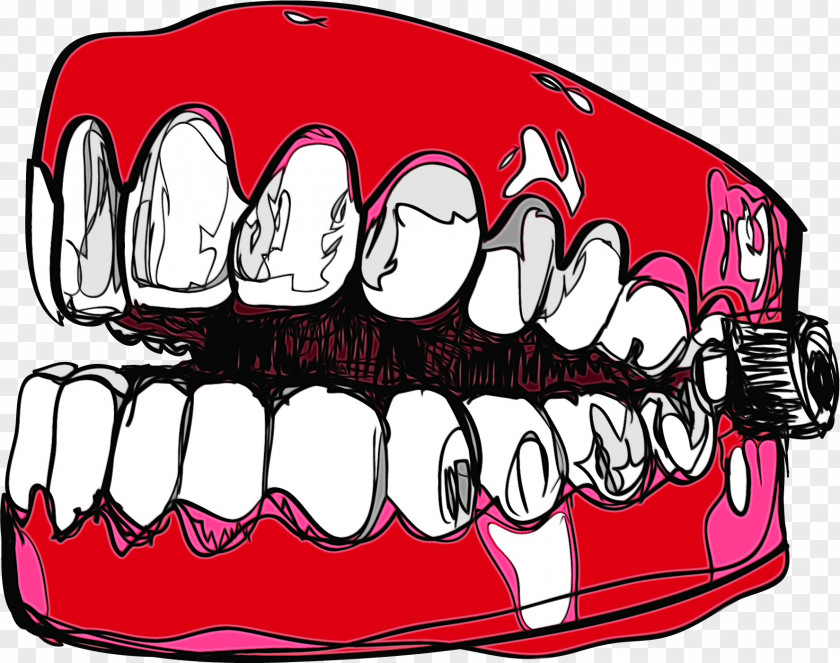 Vampire Dentures Tooth Design Meter RED.M PNG
