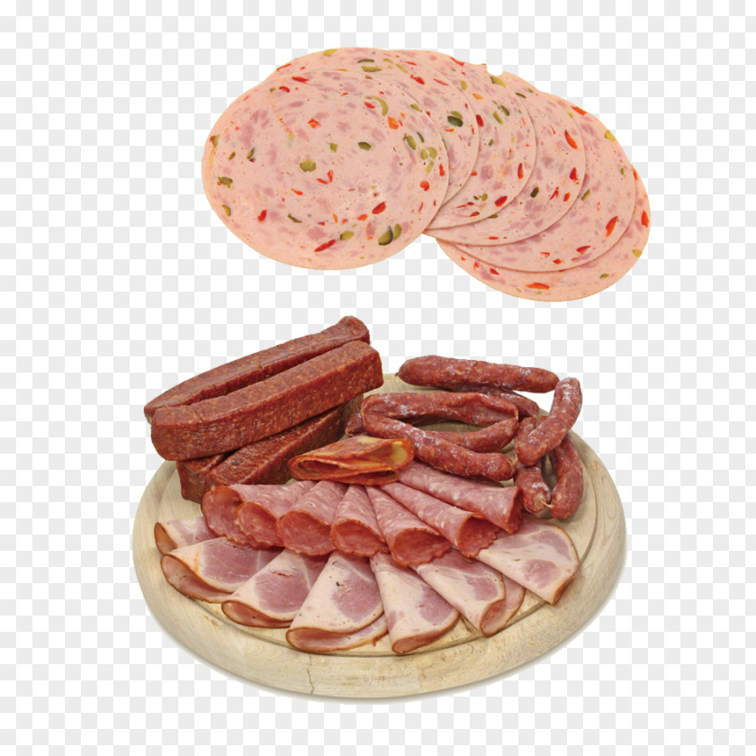 Ham Sausage Red Meat Delicatessen White PNG