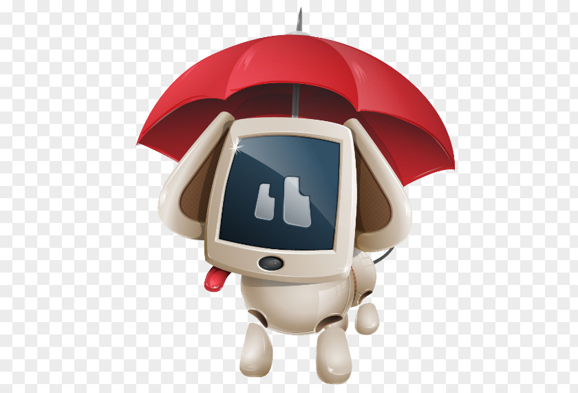 Umbrella Chihuahua Robot Computer Illustration PNG