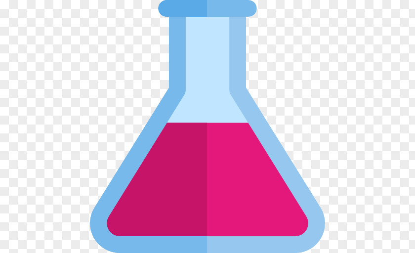 Electric Blue Magenta Laboratory Flask Beaker Equipment PNG