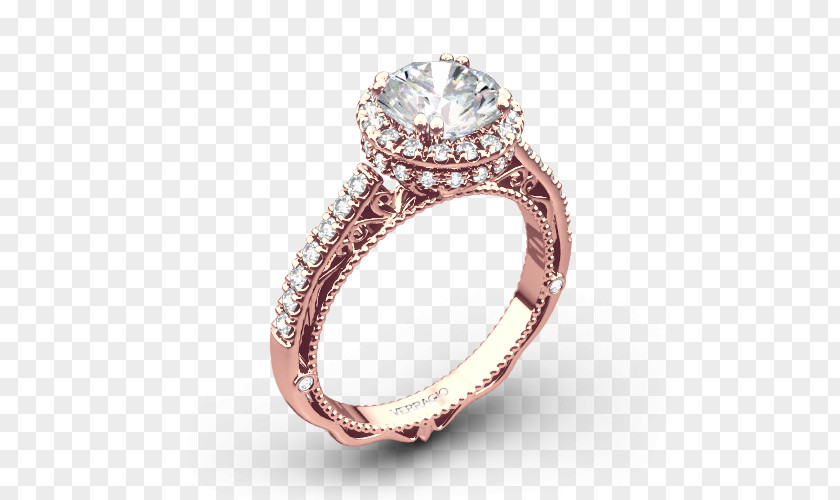 Rose Gold Ring Settings Engagement Diamond Wedding PNG