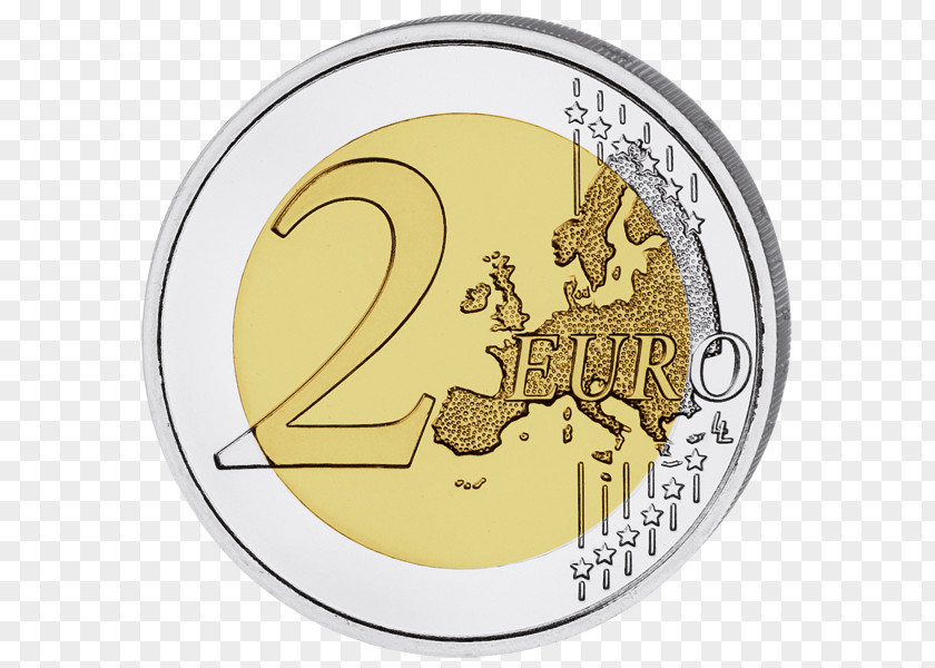 Euro 2 Coin Commemorative Coins PNG