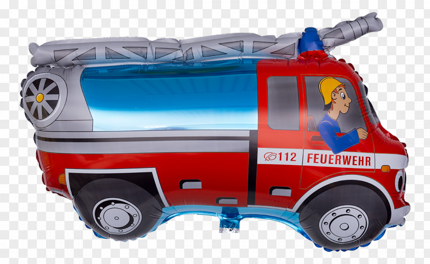 Car Fire Engine Ballonvielfalt Department Toy Balloon PNG
