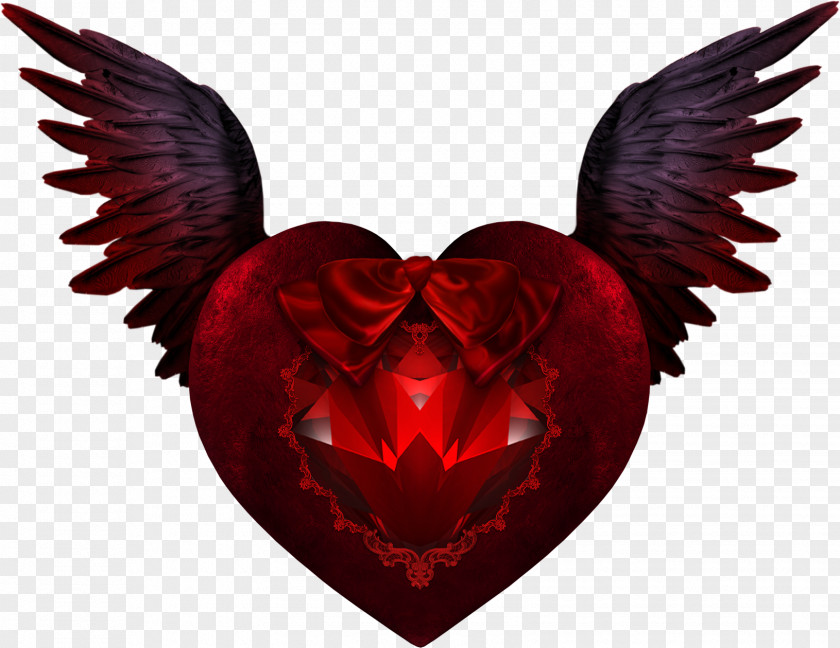 Devil Wings Wing Heart PNG