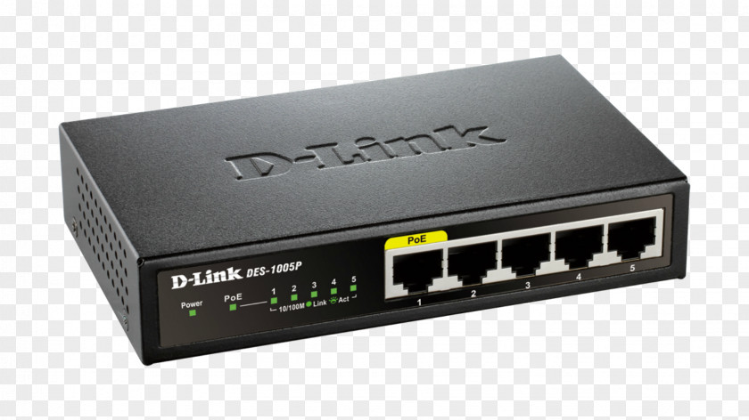 Power Over Ethernet Network Switch Fast Gigabit PNG