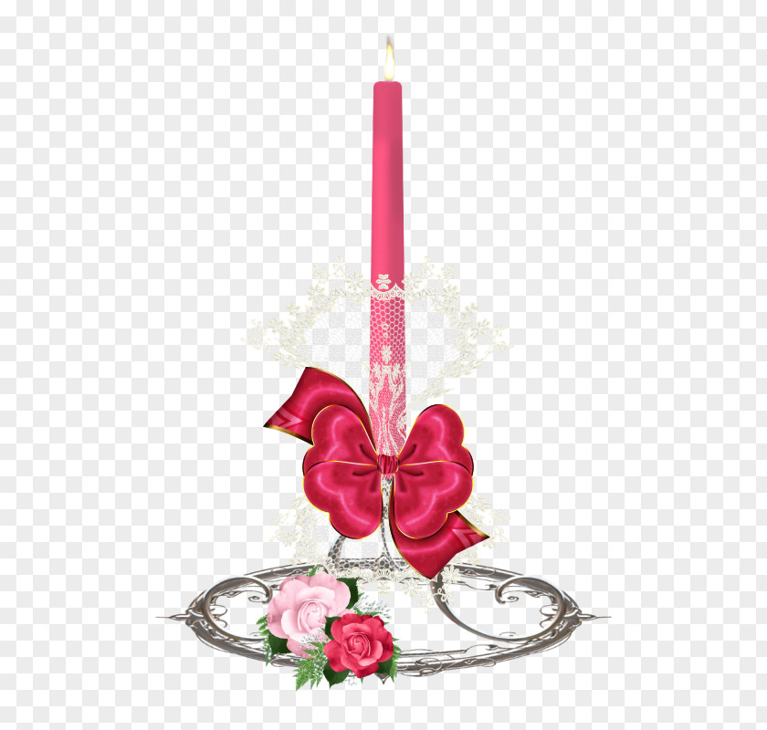 Candle Candlelight Cartoon Hand-painted Red Bow Light Clip Art PNG