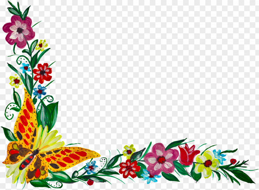 Continental Corner Flower Floral Design Bouquet Image PNG