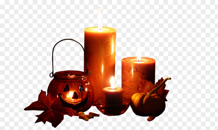 Halloween Candles Flameless Jack-o-lantern PNG