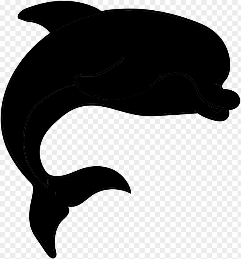 M Clip Art Silhouette Black Dolphin & White PNG