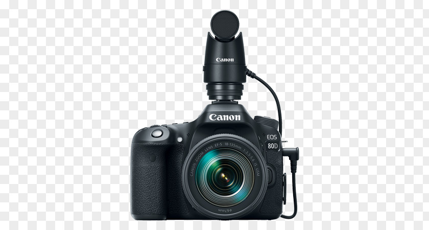 Microphone Canon EOS 80D DM E1 Mirrorless Interchangeable-lens Camera PNG