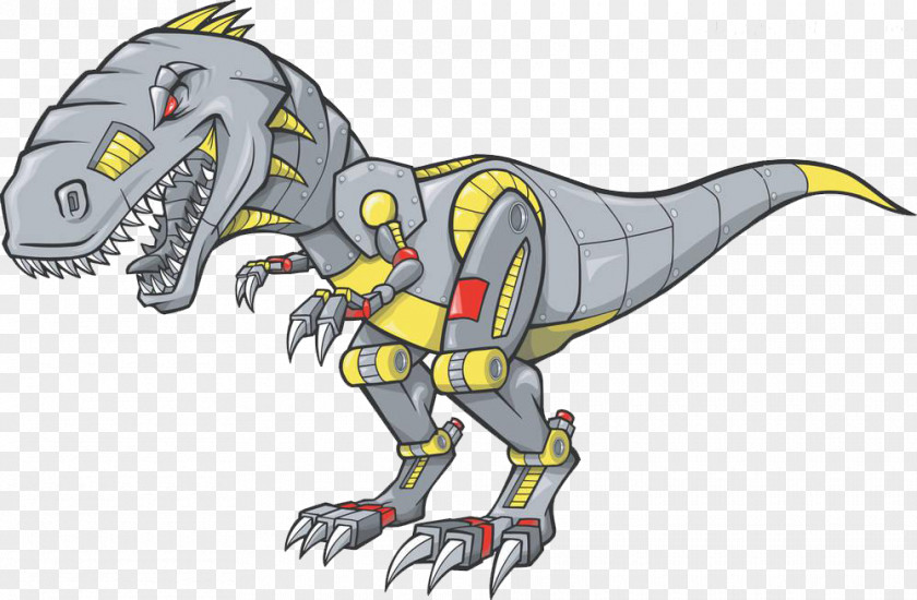 Painted Armor Cartoon Dinosaur Tyrannosaurus Triceratops Robot PNG