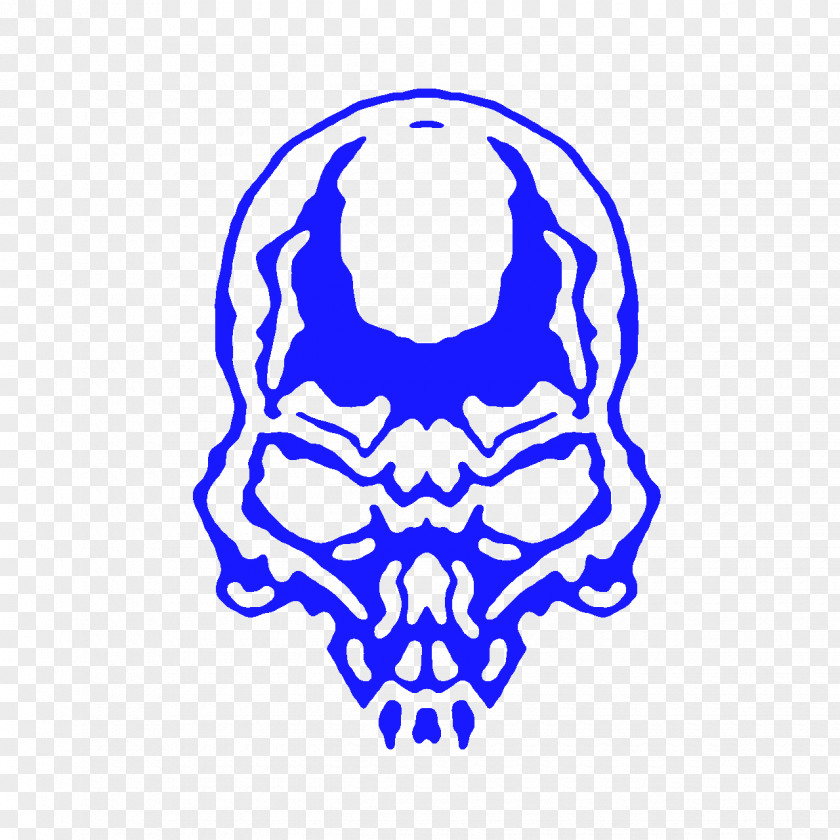 Blue Skull Electric Clip Art PNG