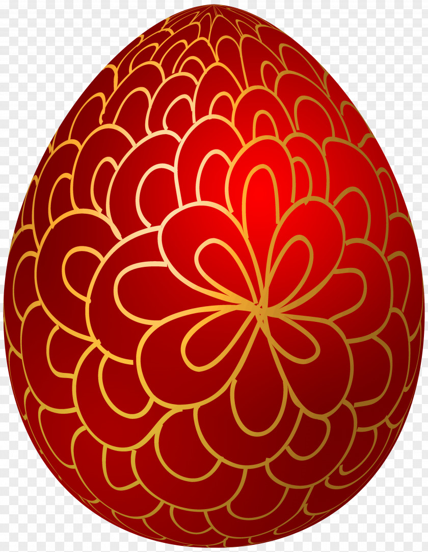 Decorative Easter Bunny Red Egg Clip Art PNG