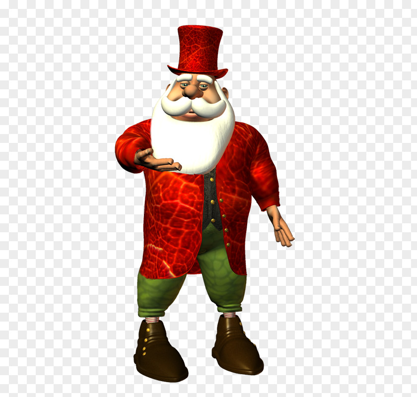 Claus Santa Christmas Ornament Costume Mascot PNG