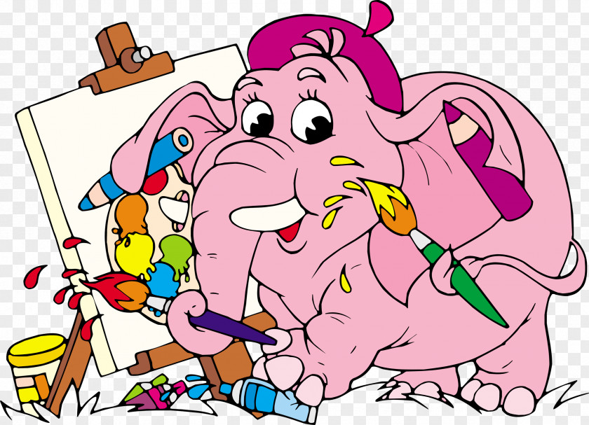 Elephant Drawing Painting Clip Art PNG