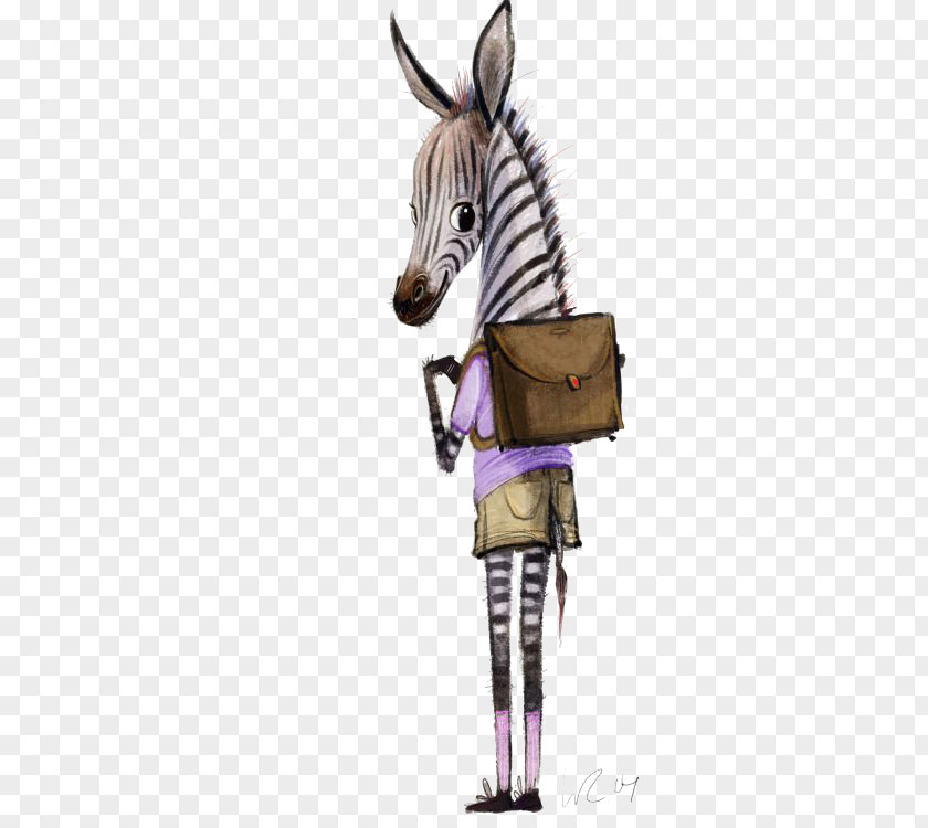 Zebra Quagga Mane Animal Illustration PNG