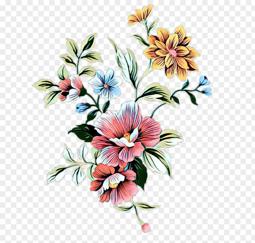 African Daisy Wildflower Flower Art Watercolor PNG
