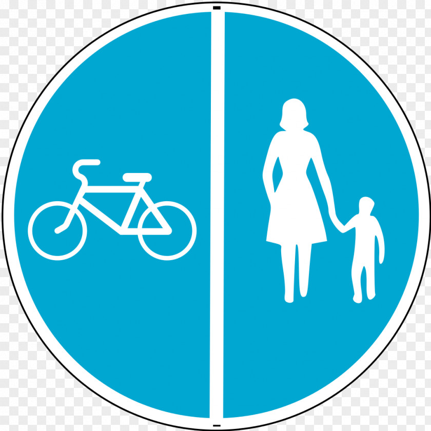Bicycle Traffic Sign Shared Use Path Cycling Segregated Cycle Facilities PNG