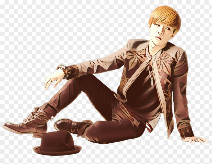 Brown Sitting Footwear Figurine Sleeve PNG