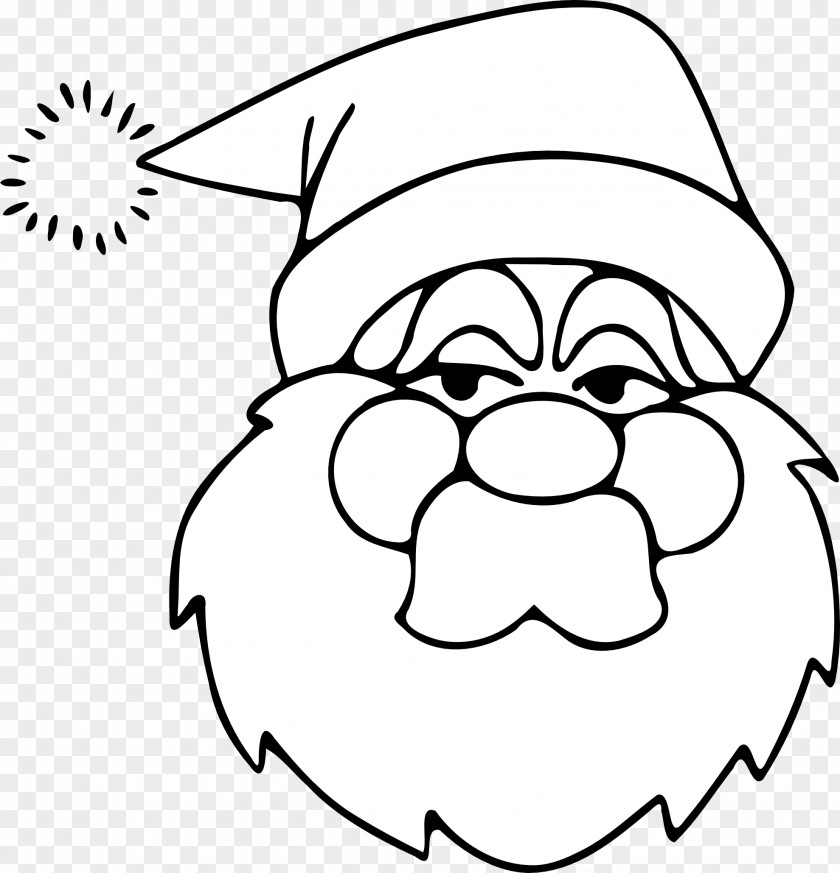 Christmas Line Art Santa Claus Drawing Clip PNG