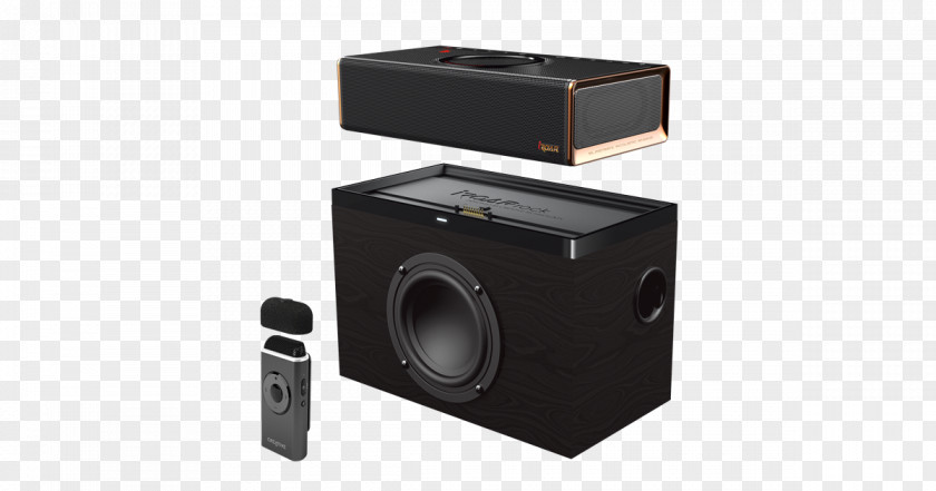 Creative Panels Subwoofer Loudspeaker Docking Speaker IROAR Rock Black Sound Computer Speakers PNG