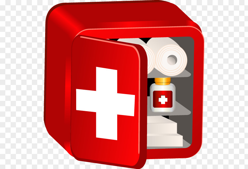 Red Cross Kits Element Medicine Medical Bag Pharmaceutical Drug First Aid Kit PNG
