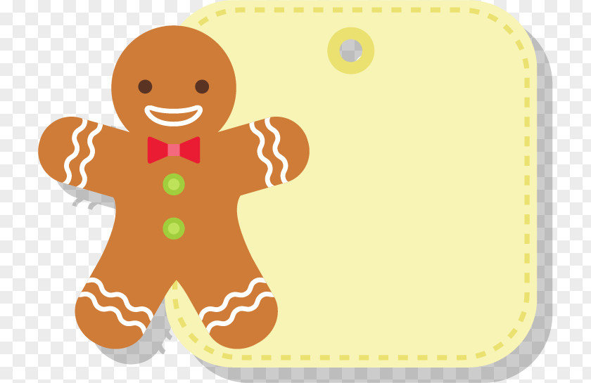 Vector Christmas Crackers Trim Tabs Jumper Gingerbread Man Biscuit Clip Art PNG