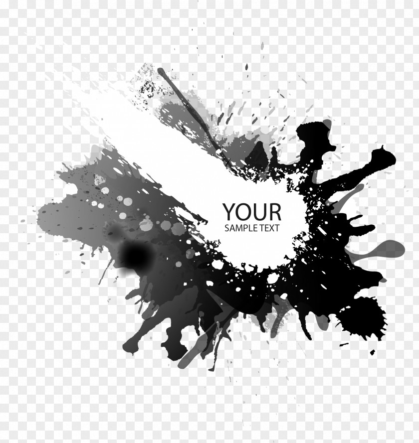 Vector Ink Shading Background PNG