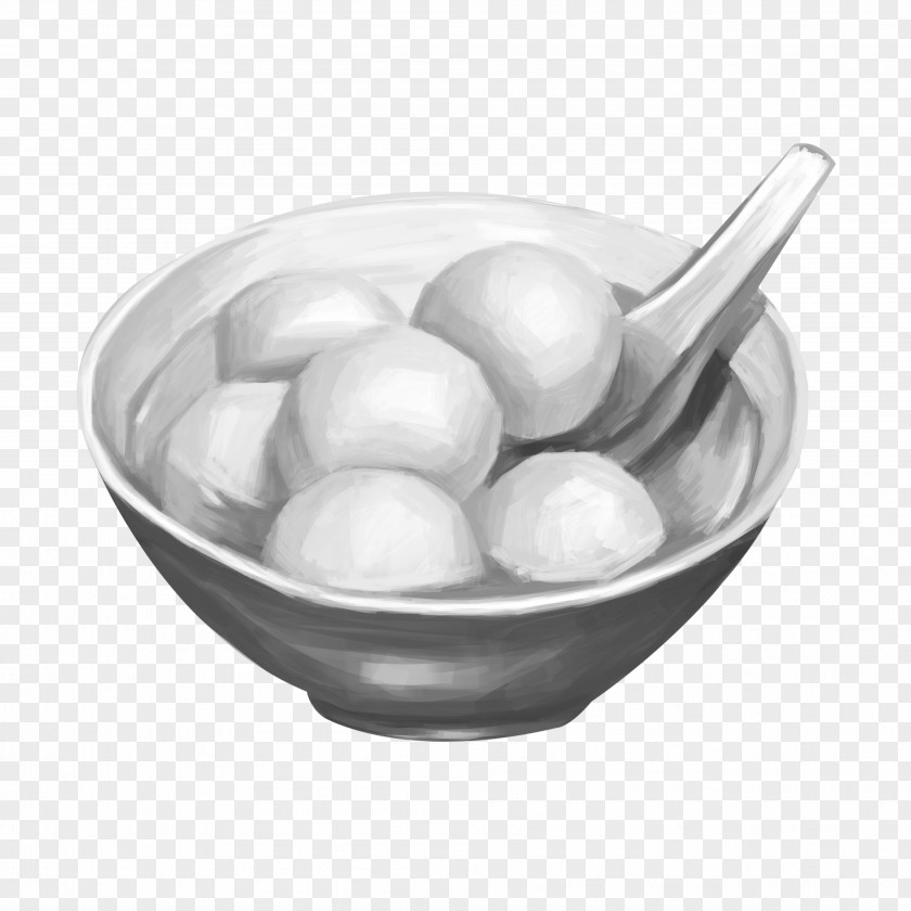 Hand-painted Rice Balls Tangyuan Chinese Cuisine Lantern Festival Drawing Painting PNG