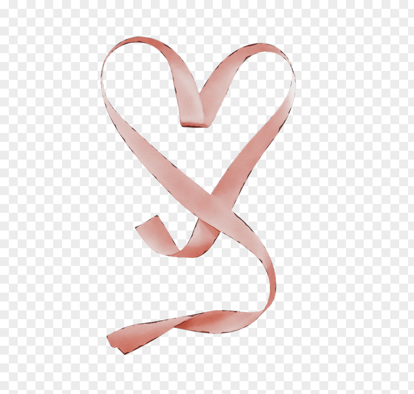Love Finger Pink Heart Ribbon Font PNG