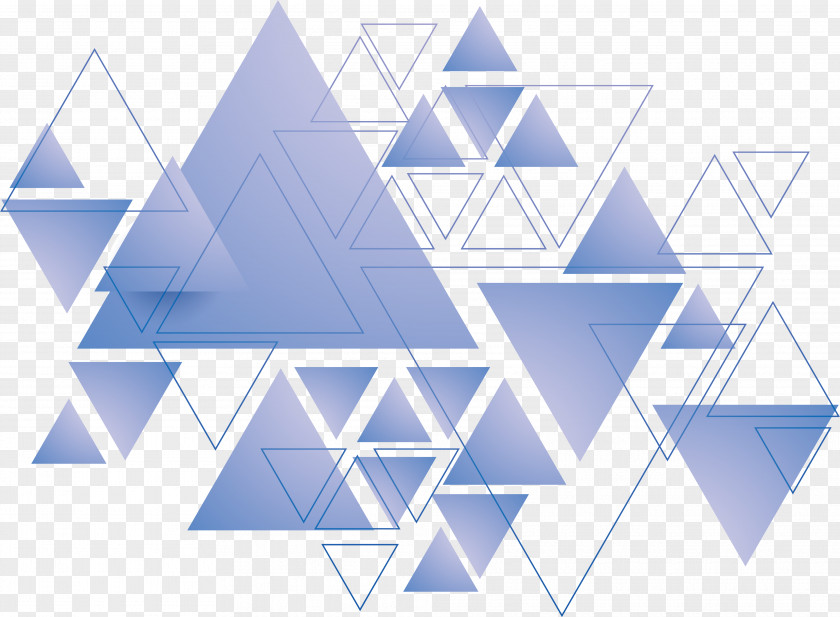 Blue Triangle Geometry PNG