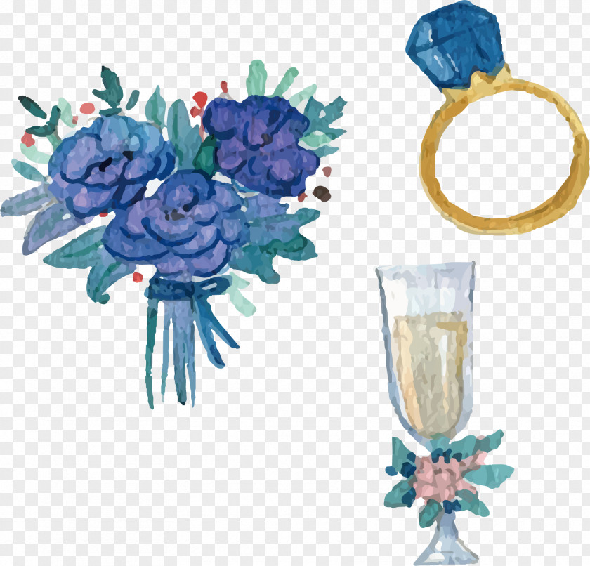 Blue Wedding Ring PNG