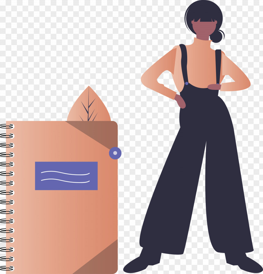 Notebook Girl PNG