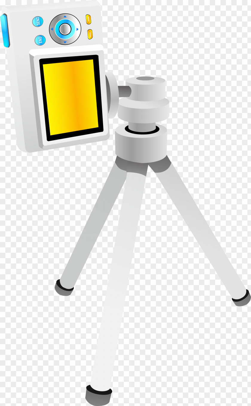 White Camera Three Tripod PNG