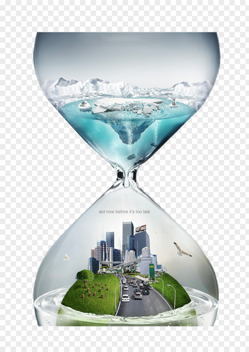 Creative Hourglass Global Warming Climate Change Natural Environment Atmosphere Of Earth PNG