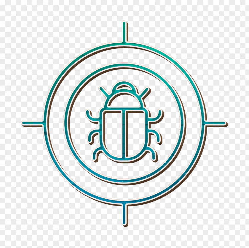 Cyber Icon Target Bug PNG