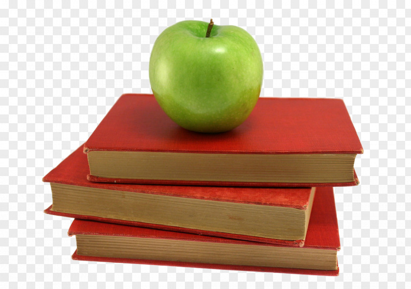Green Apple On Book United States Publishing Teacher PNG