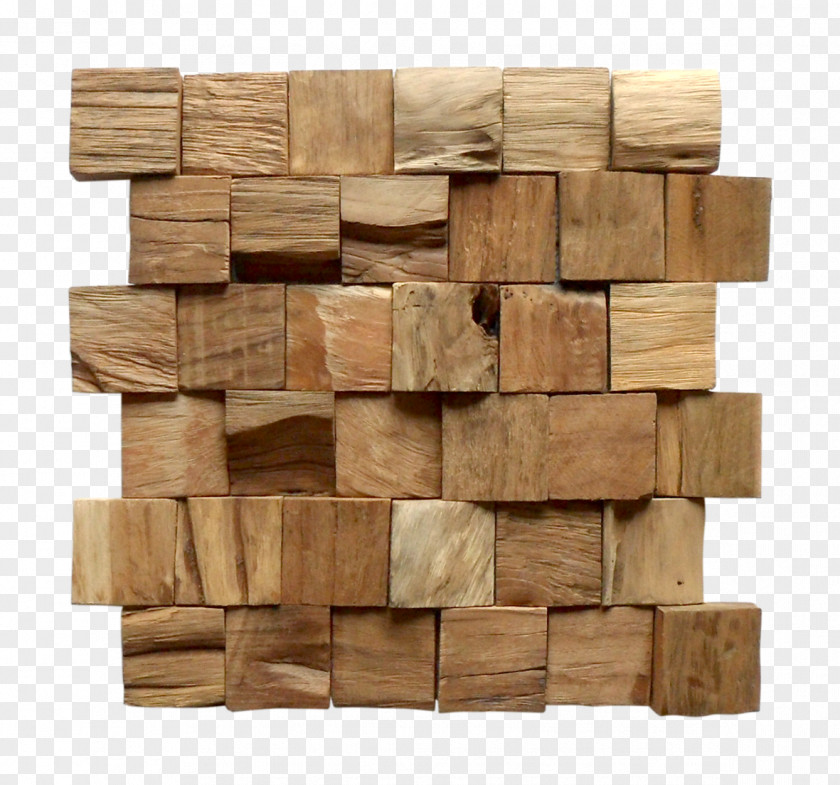 Wood Material Kayu Jati Mosaic Floor Tile PNG