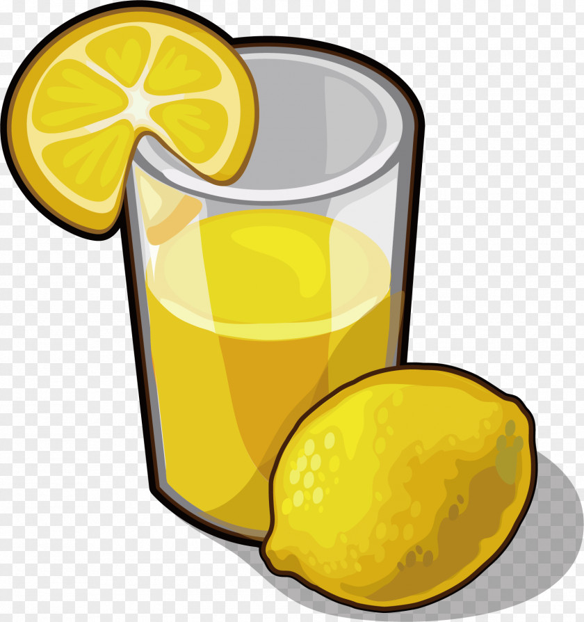 Lemon Juice Vector Cocktail PNG