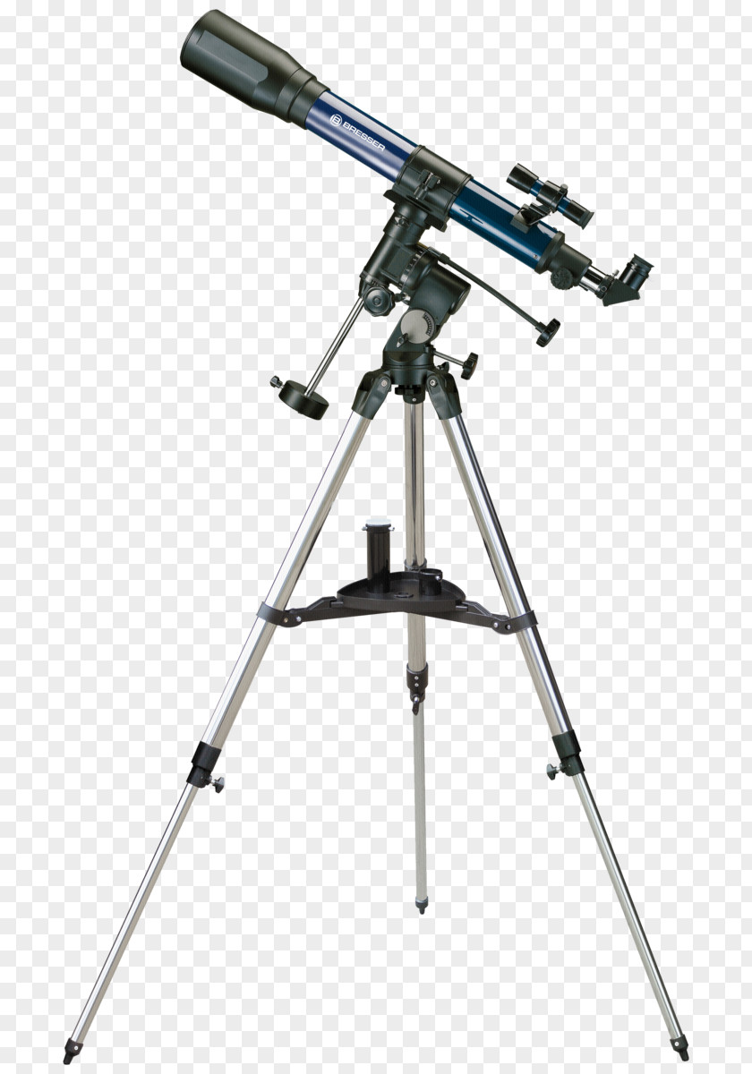 Sighting Telescope Refracting Bresser Astronomy Equatorial Mount PNG