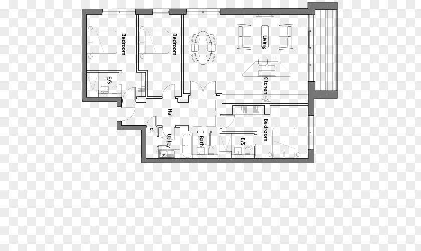 Tree Floor Plan Architecture PNG