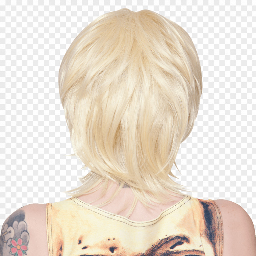 Hair Blond Wig Layered Coloring PNG
