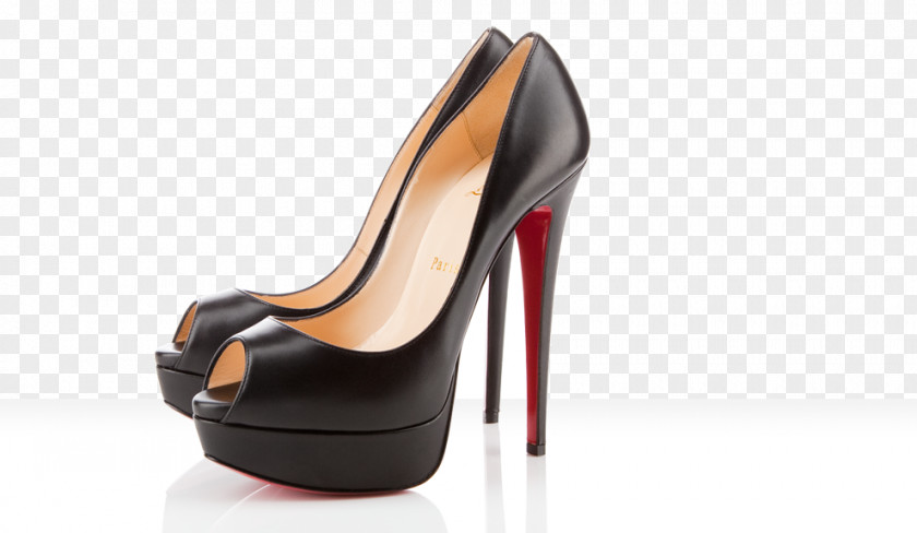 Louboutin Peep-toe Shoe Court High-heeled Footwear Patent Leather PNG
