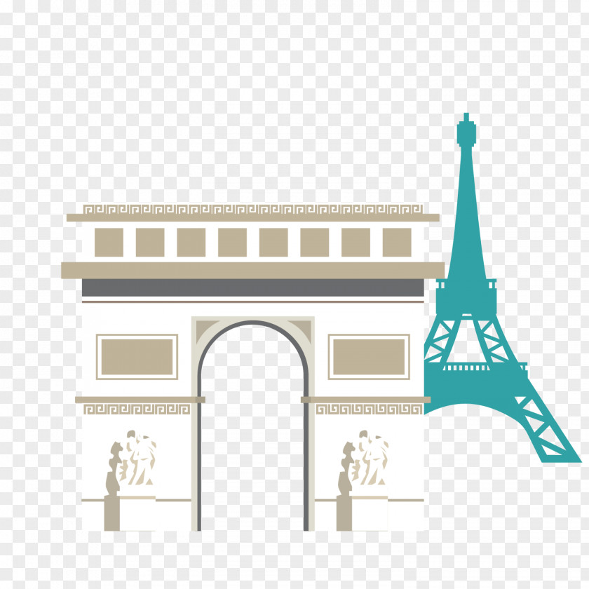 Vector Material Pattern Outbound Travel Vacation Abroad Arc De Triomphe Tourism Landmark PNG