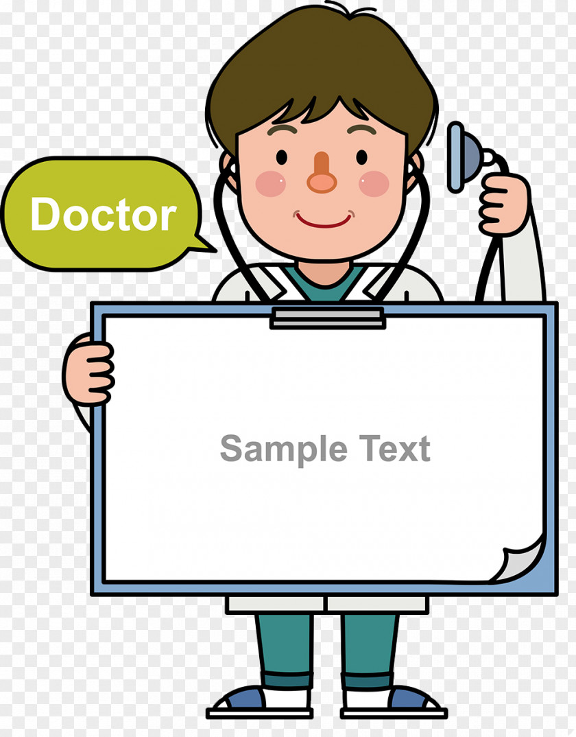 Cartoon Doctor Performance Drawing Animation PNG
