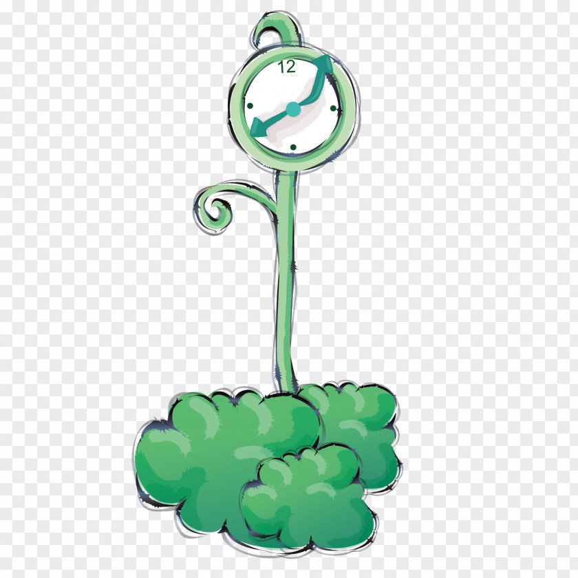 Flower Rattan Alarm Clock PNG