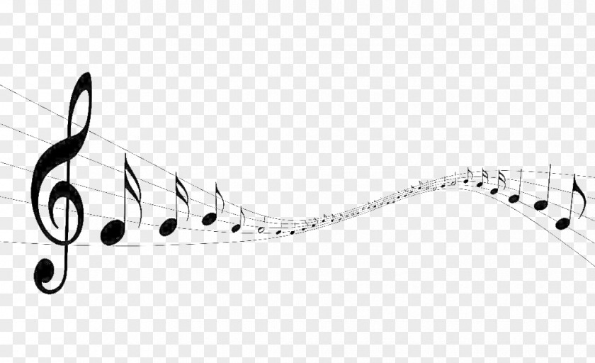 Liner Notes Musical Note Black And White Wallpaper PNG